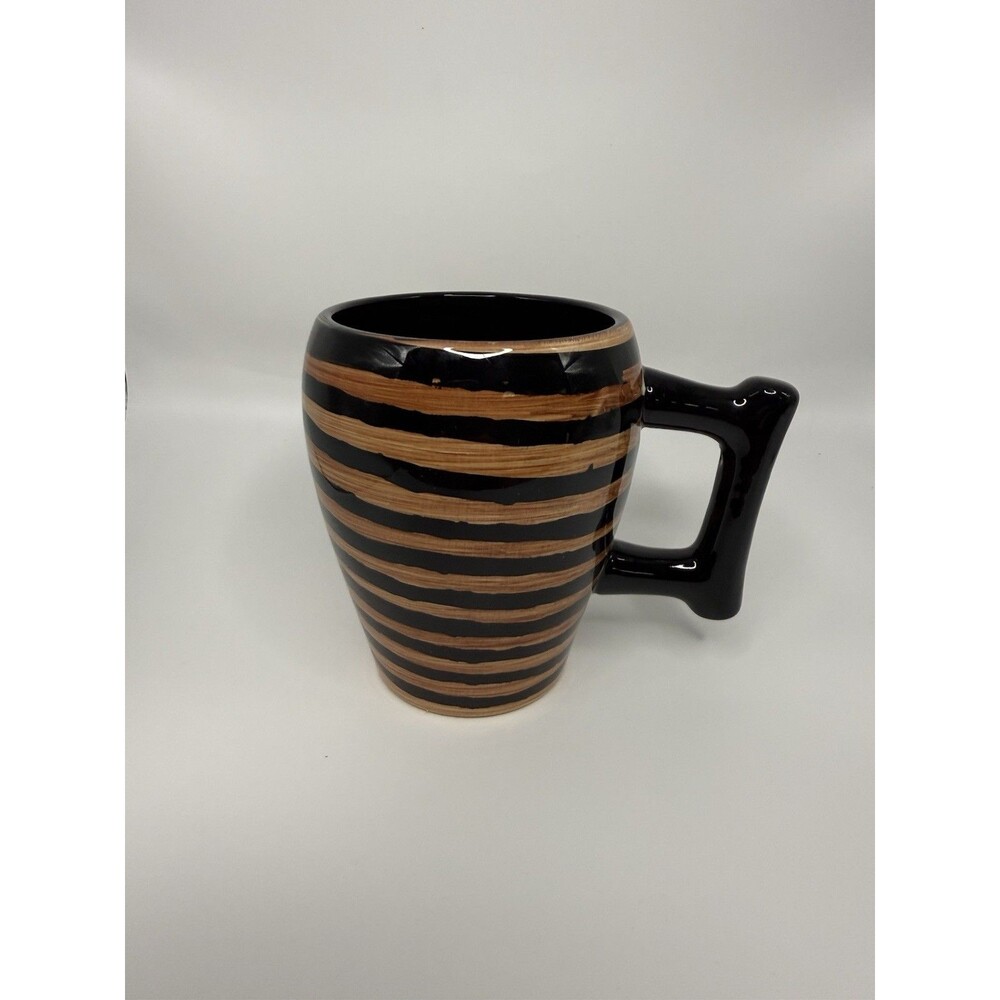 Raymond Waites Batik Certified International Large Coffee Mug Striped Ceramic